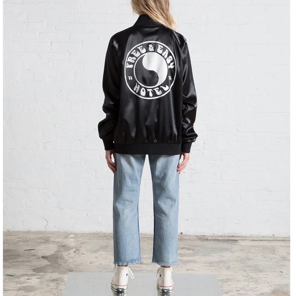HOTEL 1171 Feet Easy satin bomber jacket